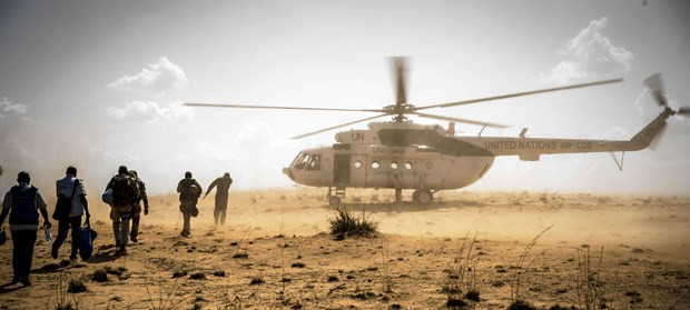 Máy bay trực thăng chở lực lượng gìn giữ hòa bình tại Mali - MINUSMA. Nguồn: news.un.org)