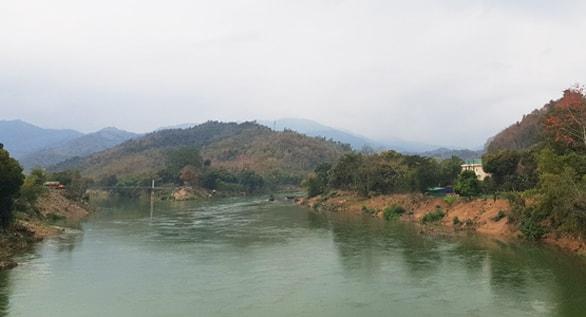 Nơi hai con sông Nậm Nơn, Nậm Mộ giao nhau, cùng là vùng lòng hồ thủy điện Khe Bế, thuộc xã Xá Lượng. Ảnh: Thủy Vy