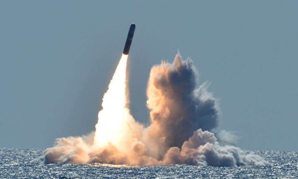 Tên lửa Trident D5 trong một đợt phóng thử nghiệm. Ảnh: US Navy