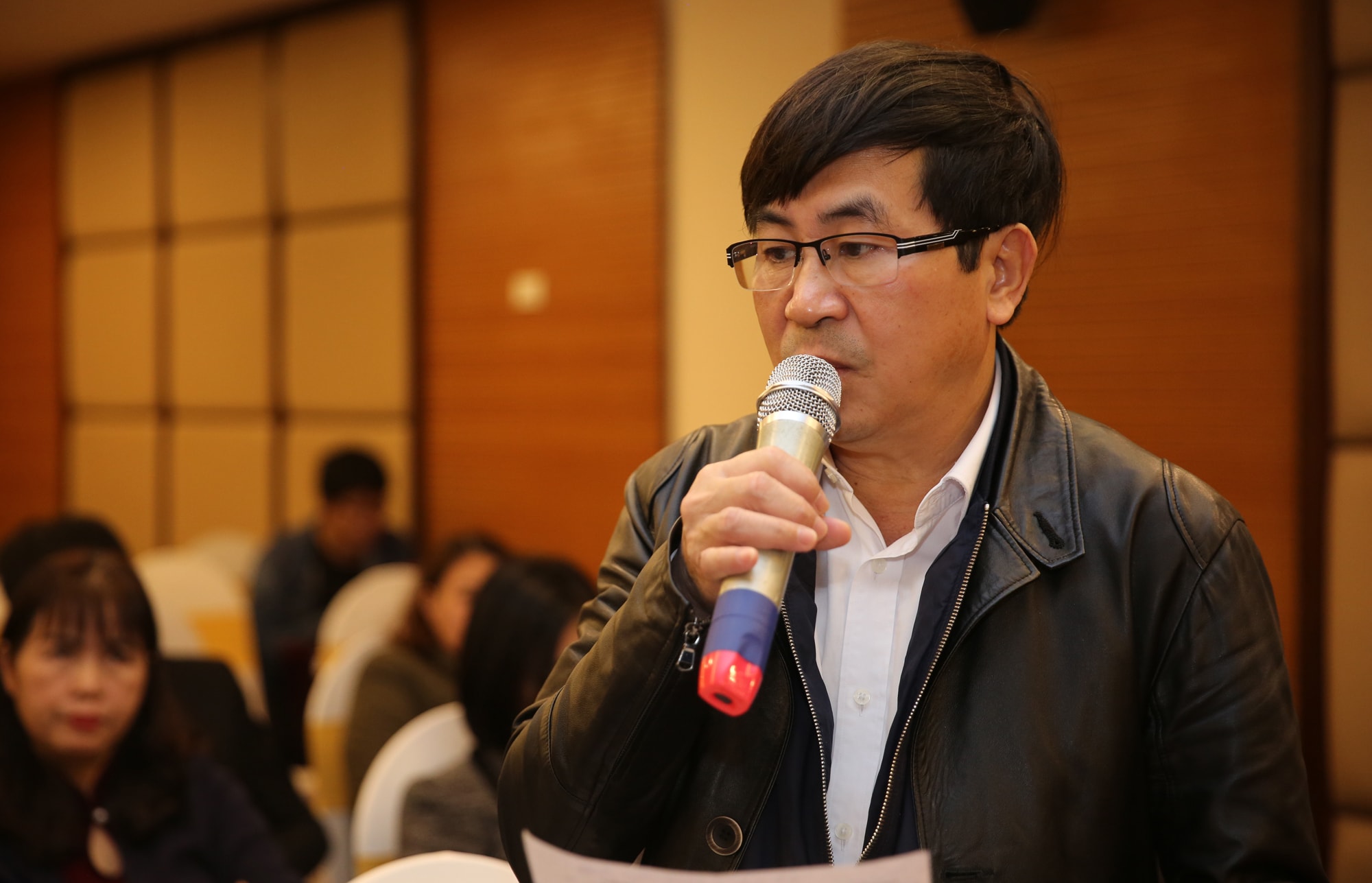 Lãnh đạo Sở Y tế Nghệ An thông tin về dịch bệnh nCoV. Ảnh: Đức Anh