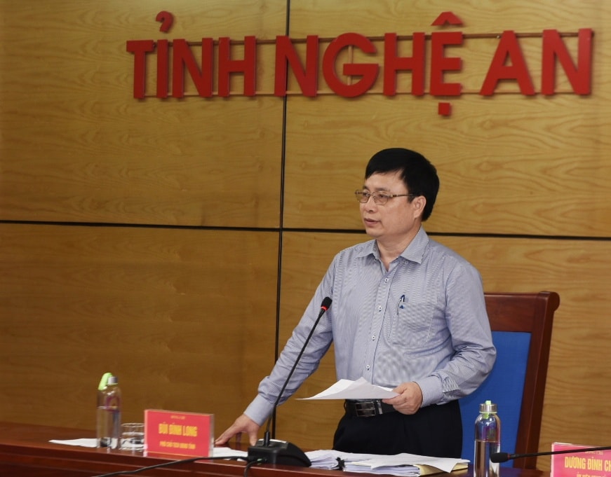 Phó Chủ tịch UBND tỉnh kết luận tại buổi làm việc. Ảnh: Tiến Hùng