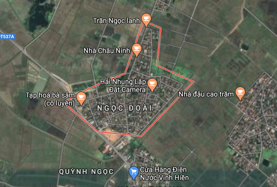 Làng Ngọc Đoài nằm ở vị trí trung tâm xã Quỳnh Ngọc, huyện Quỳnh Lưu.