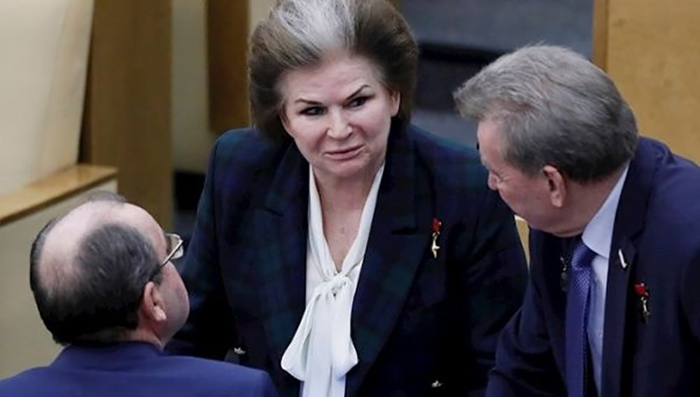 Bà Valentina Tereshkova, nữ nghị sĩ Nga đề xuất tính lại số nhiệm kỳ giữ chức tổng thống của mọi cá nhân về “0” từ sau năm 2024. Ảnh:  EFE
