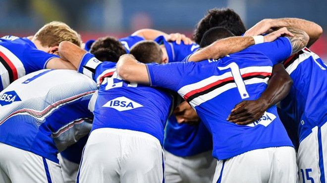 Nhiều cầu thủ của Sampdoria bị phát hiện dương tính với virus corona. Ảnh: Getty Images.