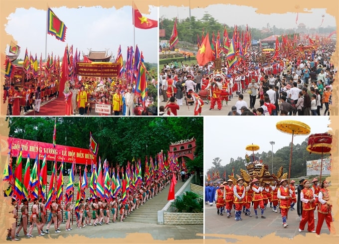 Hình ảnh giỗ tổ Hùng Vương. Ảnh: Báo Phú Thọ