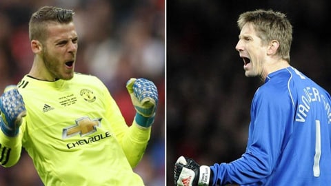 Thủ thành David De Gea đã vượt qua người tiền bối Edwin van der Sar 