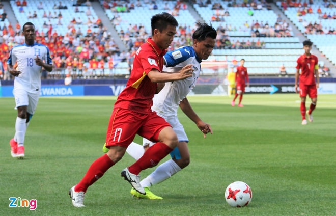 Trần Thành trong màu áo U20 Việt Nam trong trận đấu gặp U20 Honduras. Ảnh: Quang Thịnh