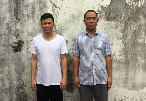 Hai đối tượng Hoàng Đình Luận và Nguyễn Thanh Huy bị Công an Nghĩa Đàn khởi tố. Ảnh tư liệu