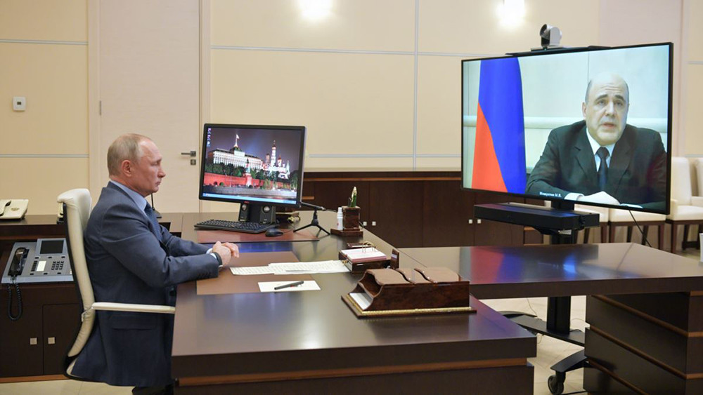 Thủ tướng Nga Mikhail Mishustin thông báo ông bị nhiễm Covid-19 và đề nghị Tổng thống Putin tìm người tạm thời thay thế. Ảnh: Ria Novosti