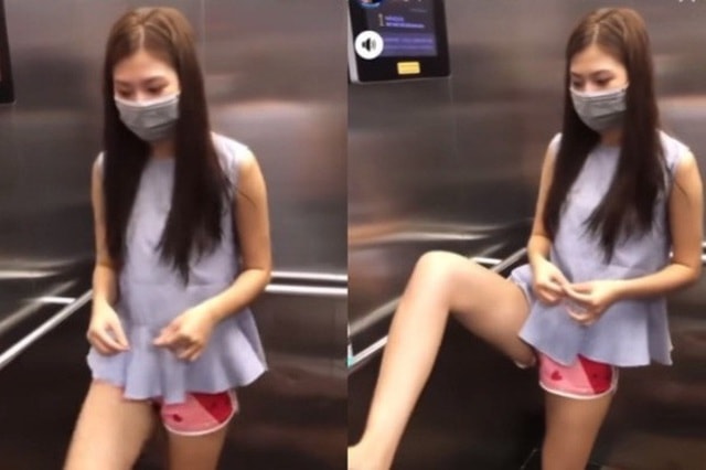 Clip Chúng Huyền Thanh dùng chân đóng thang máy được ông xã Jay Quân đăng trên mạng xã hội bị khán giả ném đá.