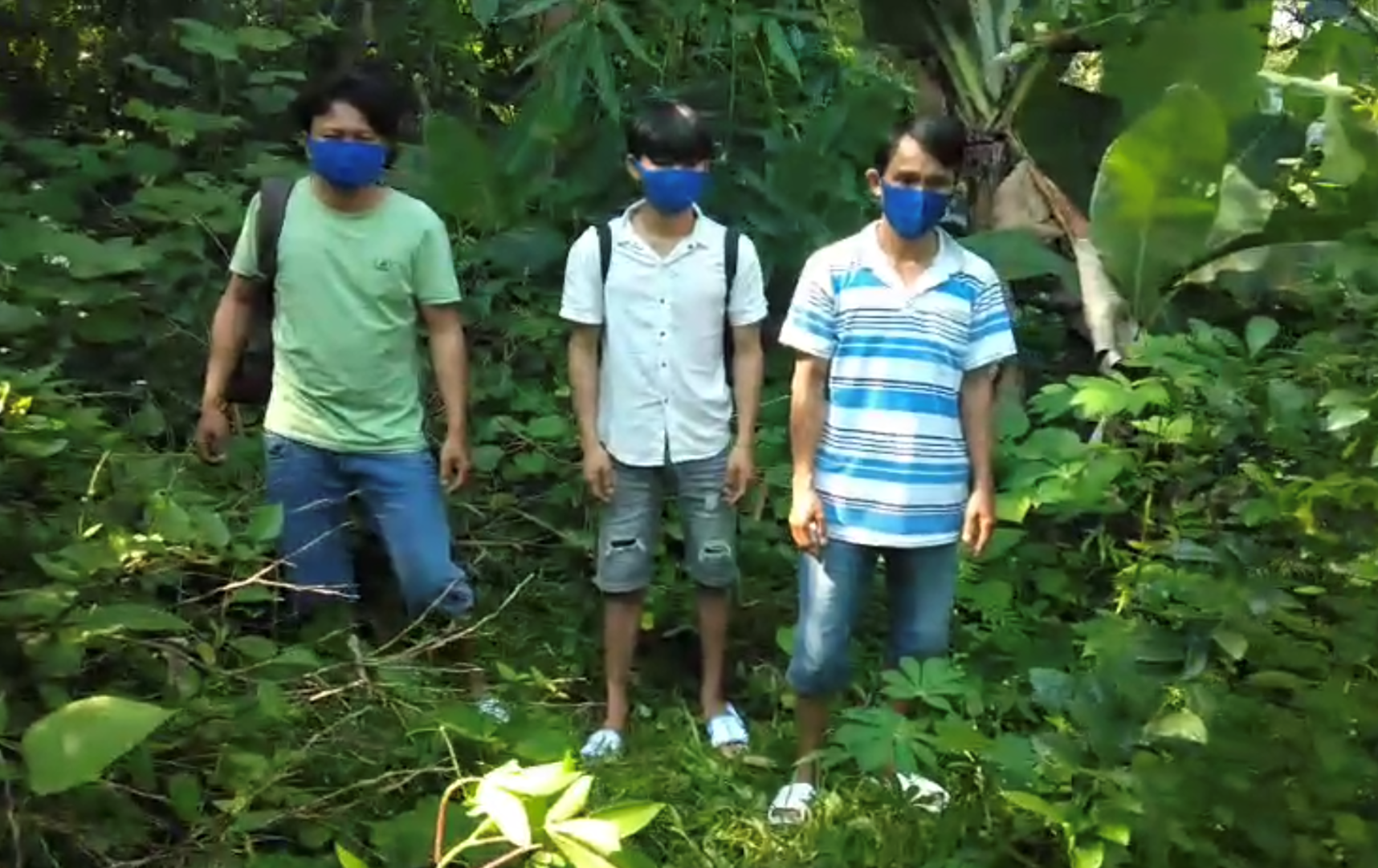 3 trường hợp vượt biên trái phép vừa bị phát hiện. Ảnh: Phương Linh