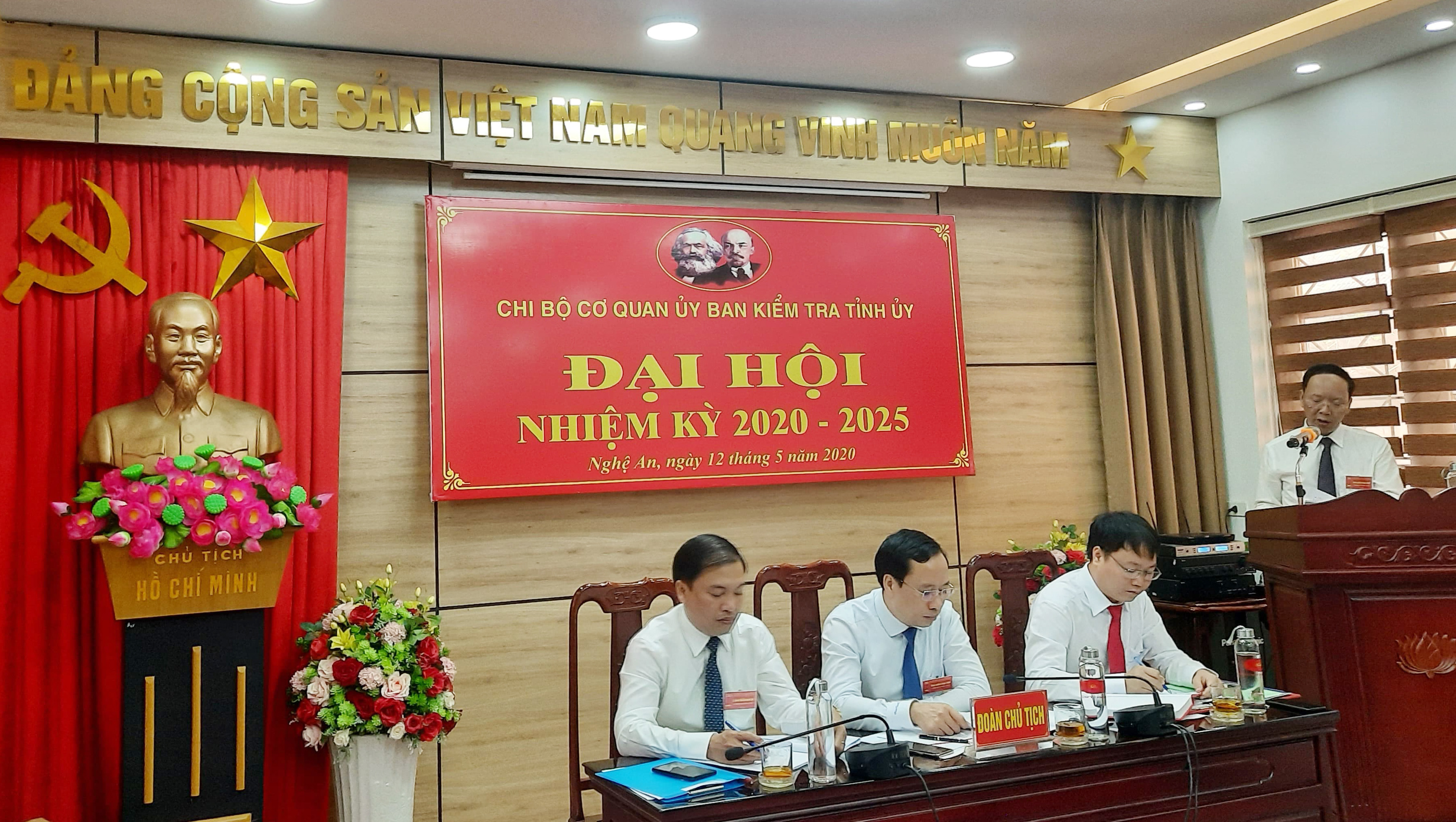 Đồng chí Bùi Thanh An, Ủy viên Ban Thường vụ Tỉnh ủy, Chủ nhiệm UBKT Tỉnh ủy phát biểu 