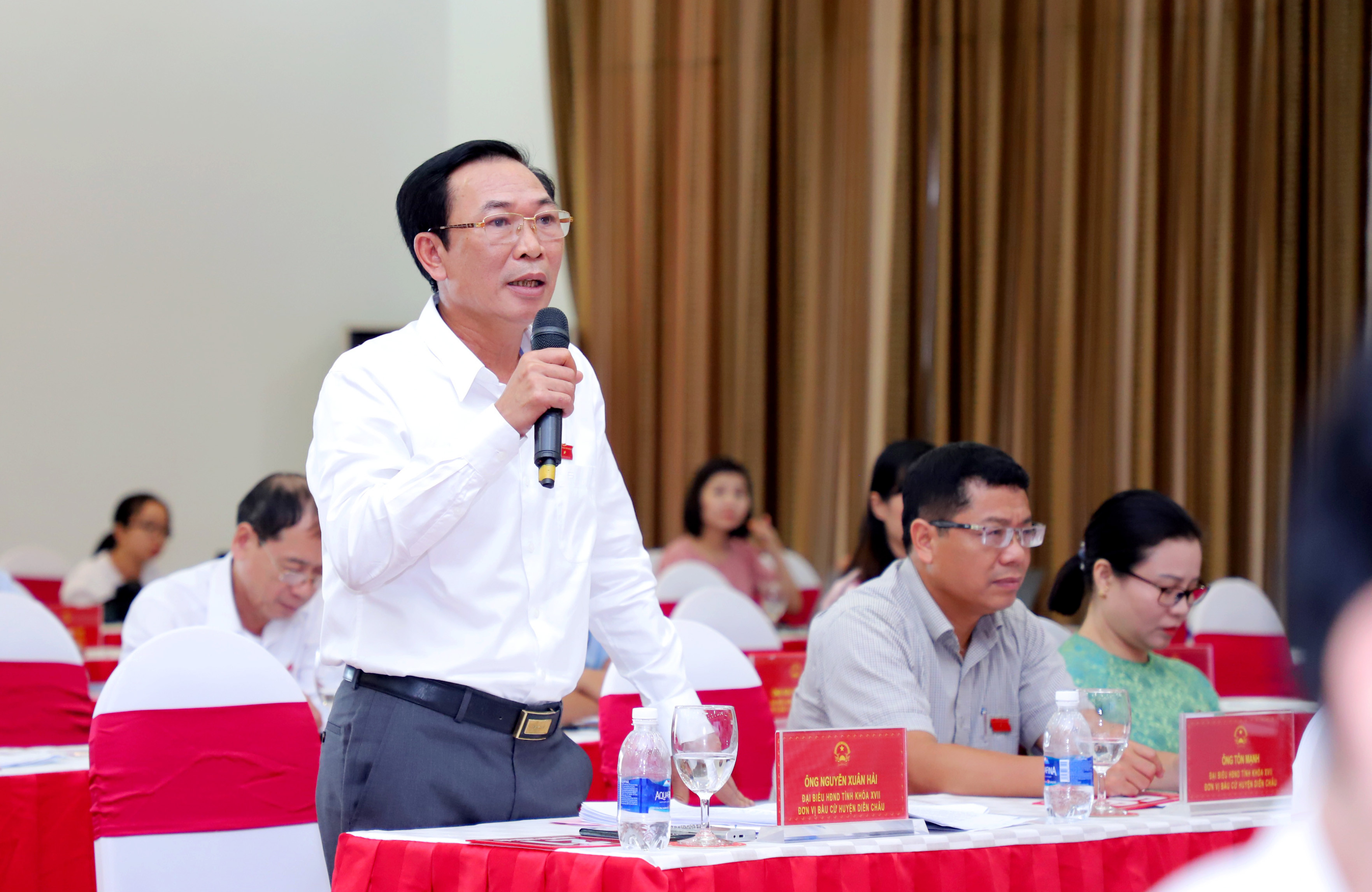 Đồng chí Nguyễn Xuân Hải - Giám đốc Sở Tài chính phát biểu 