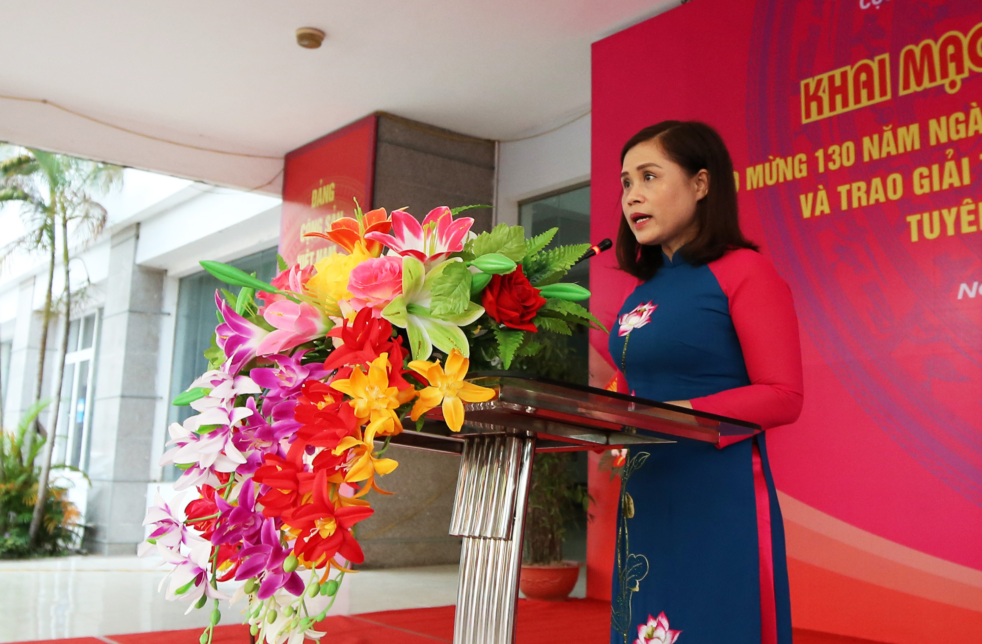 Bà Ninh Thị Thu Hương – Cục trưởng Cục VHCS – Bộ VHTTDL phát biểu tại lễ khai mạc. Ảnh: Trung Kiên