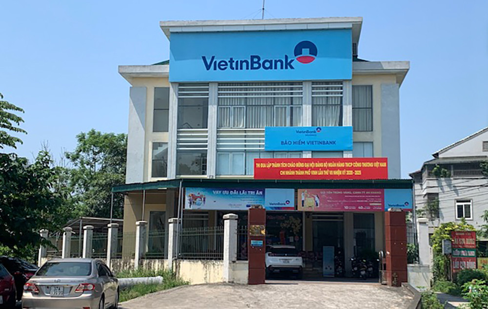 Phòng giao dịch Vietibank Bến Thủy. Ảnh: Thu Huyền