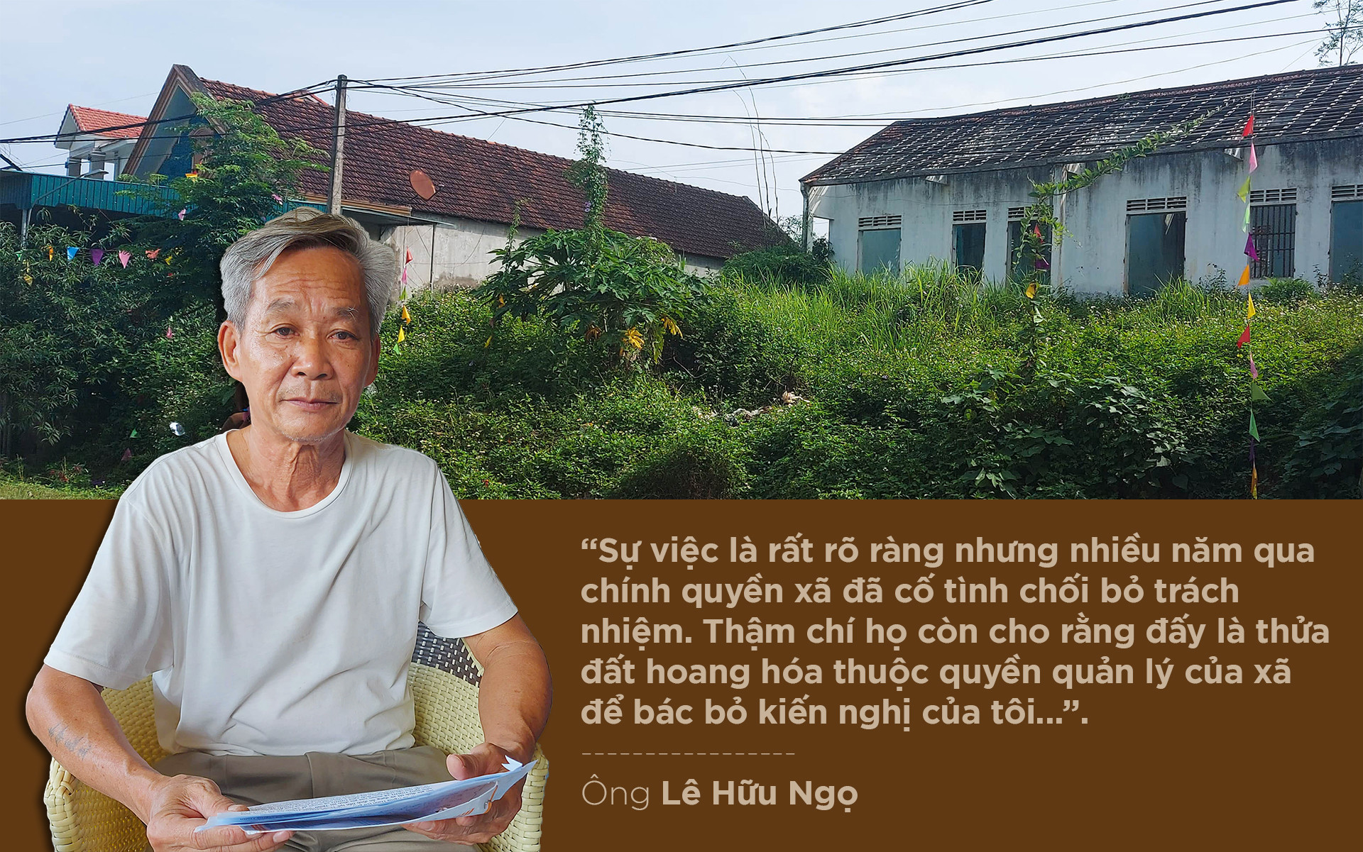 Ông Lê Hữu Ngọ trình bày sự việc với P.V Báo Nghệ An.