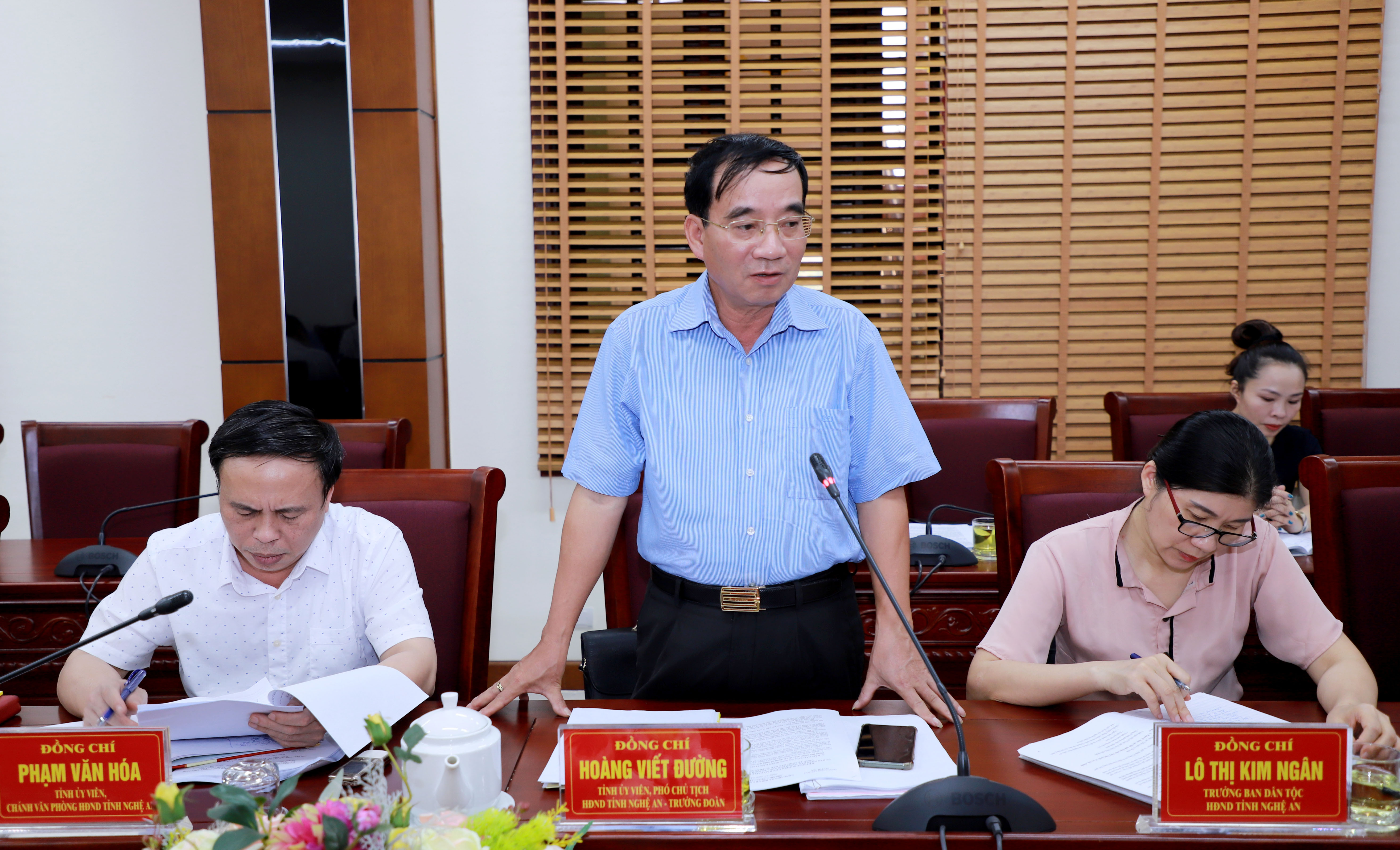 Đồng chí Hoàng Viết Đường - Phó Chủ tịch HĐND tỉnh kết luận tại buổi giám sát. Ảnh: Phạm Bằng