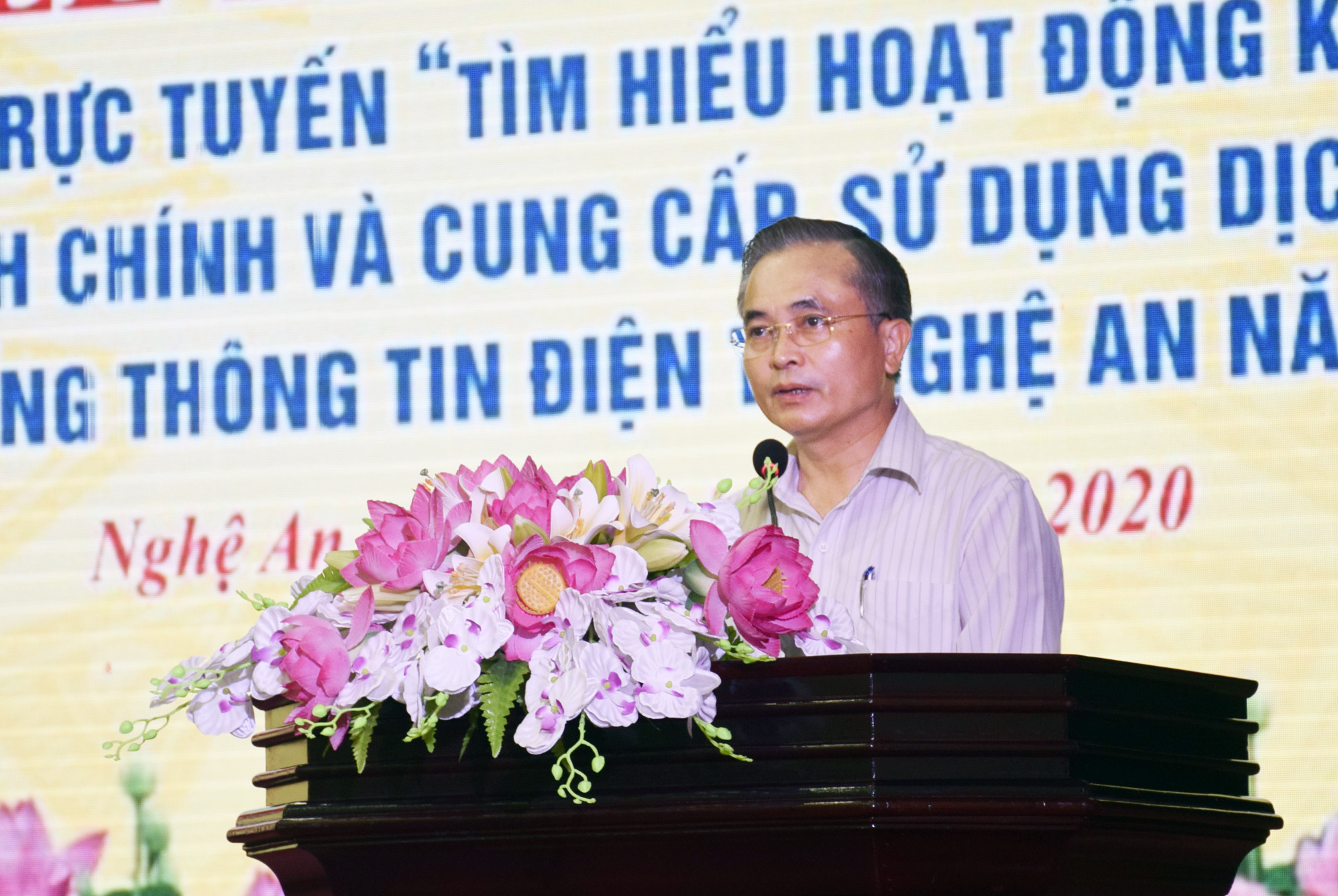 phó Chủ tịch UBND tỉnh Lê Ngọc Hoa phát biểu tại Lễ phát đông. Ảnh: HB