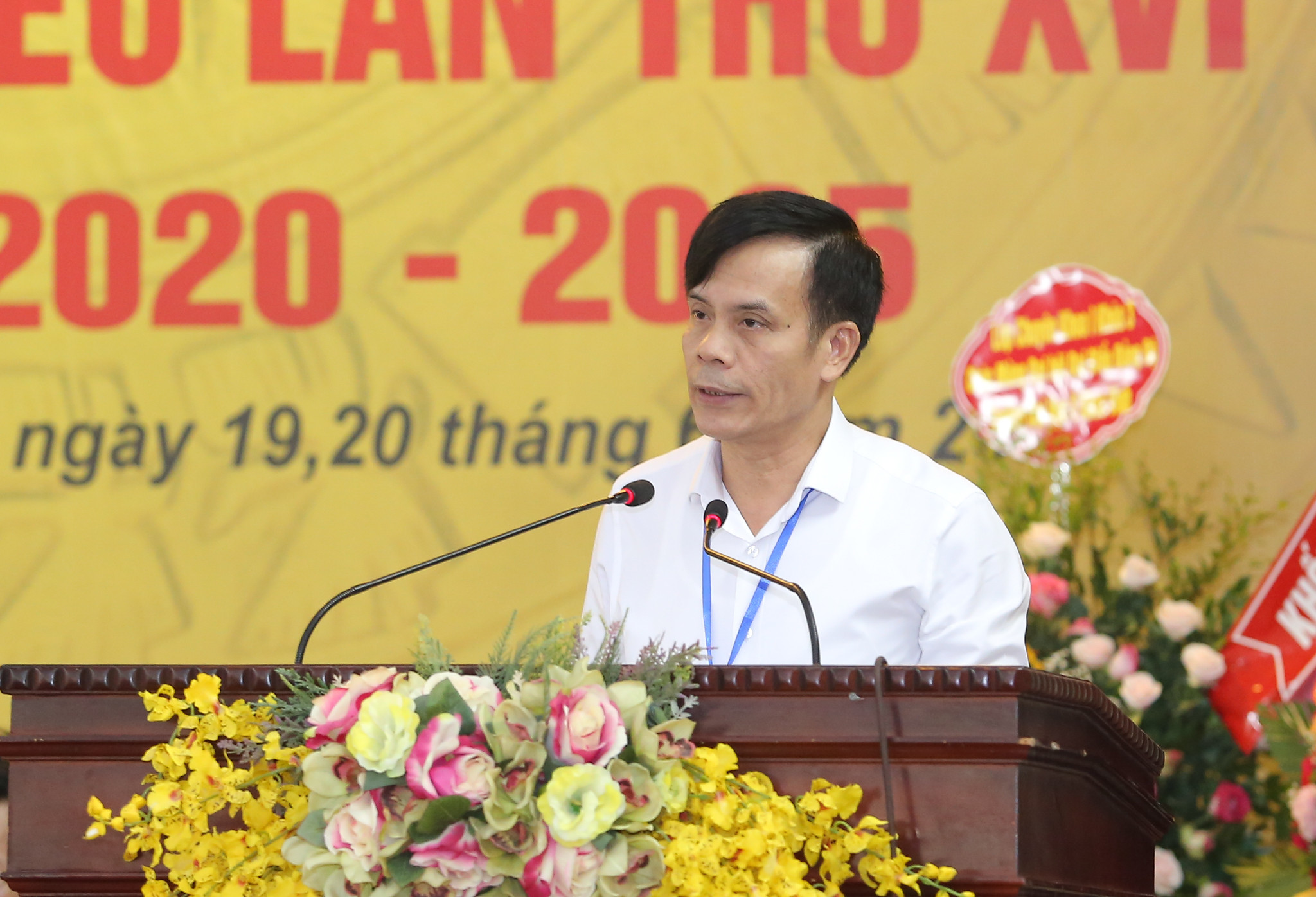 Đồng chí Trần Ngọc Tú  phát biểu chỉ đạo tại đại hội. Ảnh: Lâm Tùng
