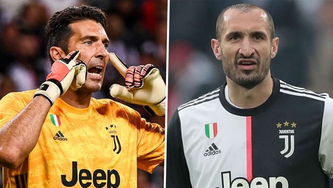 Buffon và Chiellini tiếp tục gia hạn hợp đồng thêm một năm với Juventus. Ảnh: Getty