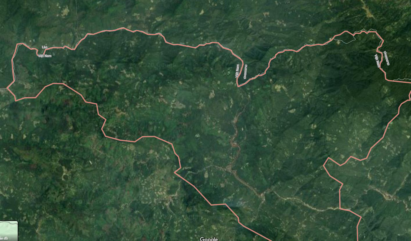 Xã Mỹ Lý nằm ở biên giới Việt - Lào. Ảnh: Google maps