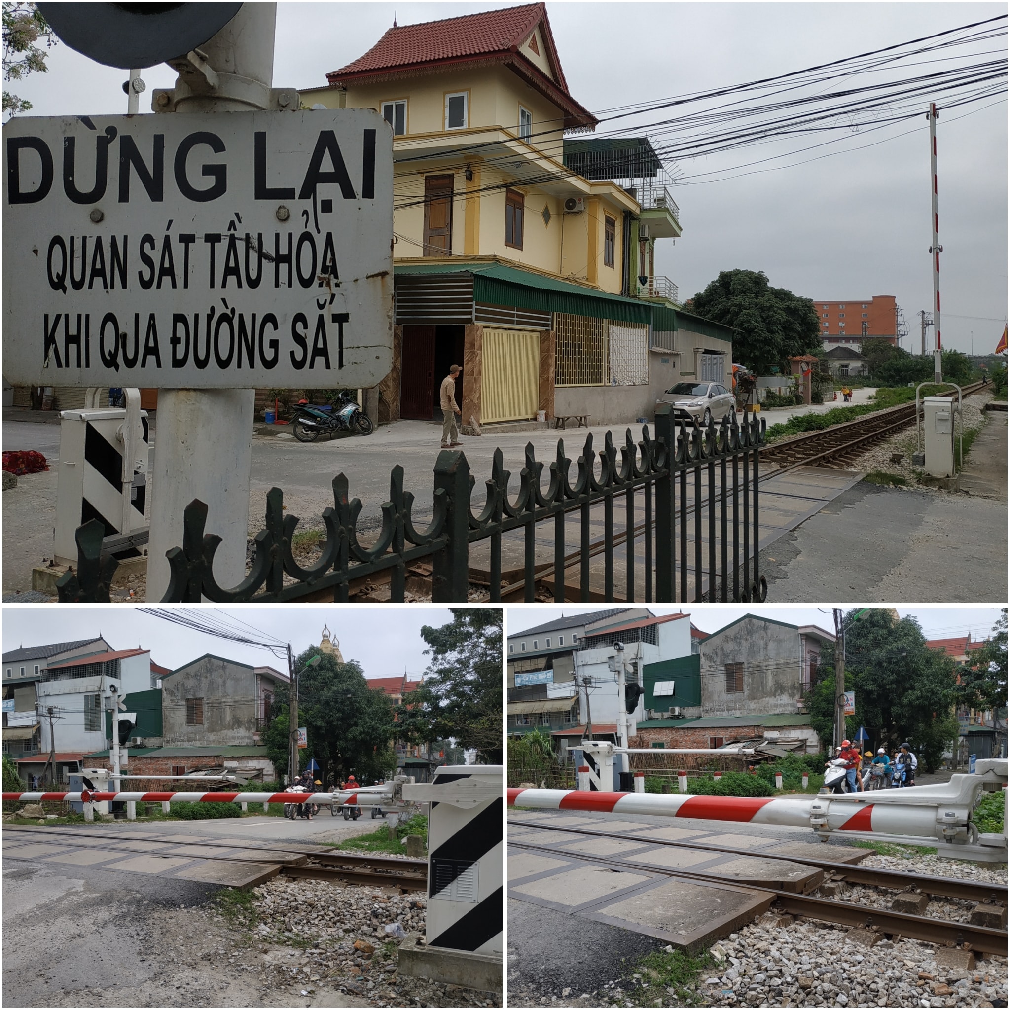 Các hàng rào chắn tự động được lắp đặt tại những điểm tiềm ẩn xảy ra tai nạn giao thông đường sắt. ẢNh tư liệu