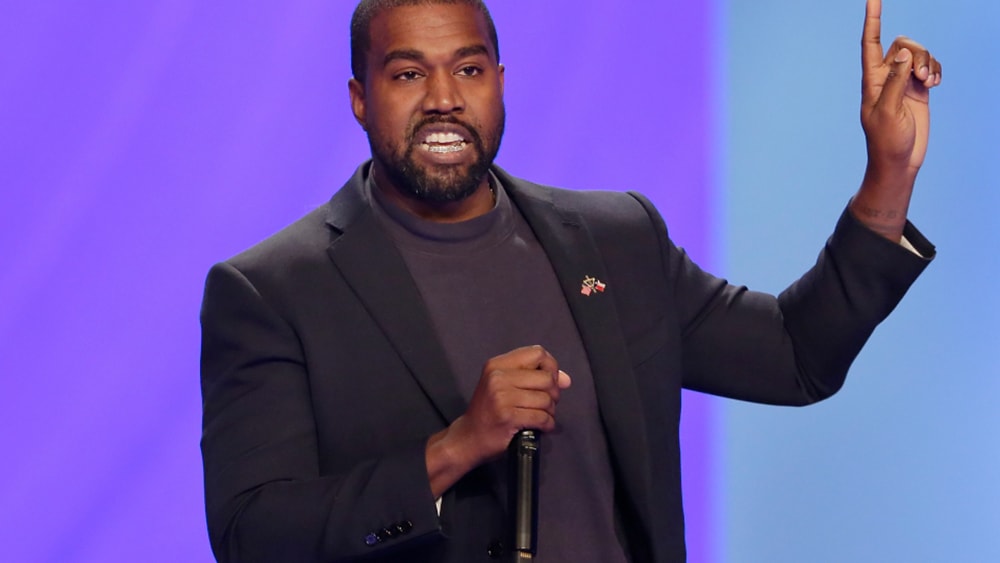 Rapper Kanye West tuyên bố tranh cử Tổng thống Mỹ năm 2020. Ảnh AP