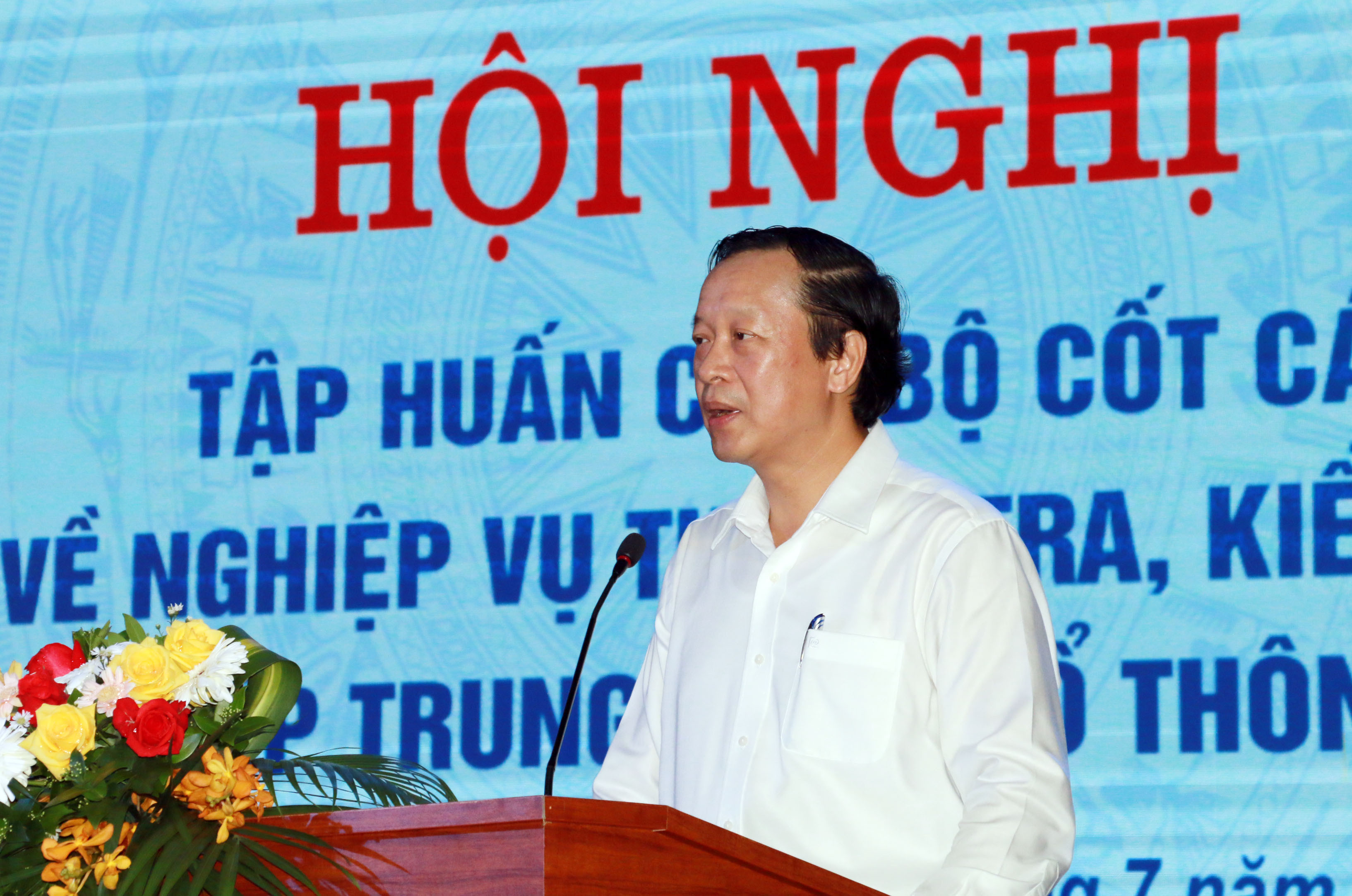 Thứ trưởng Phạm Ngọc Thưởng phát biểu tại hội nghị. Ảnh: Mỹ Hà