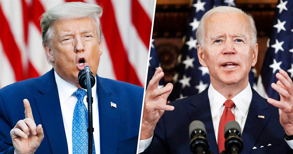 So với đối thủ Joe Biden, Tổng thống Trump vẫn được cử tri đánh giá cao trong xử lý các vấn đề kinh tế. Ảnh: NBC News