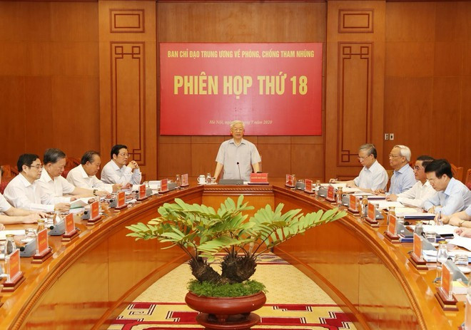 Tổng Bí thư, Chủ tịch nước Nguyễn Phú Trọng phát biểu chỉ đạo tại phiên họp. Ảnh: TTXVN
