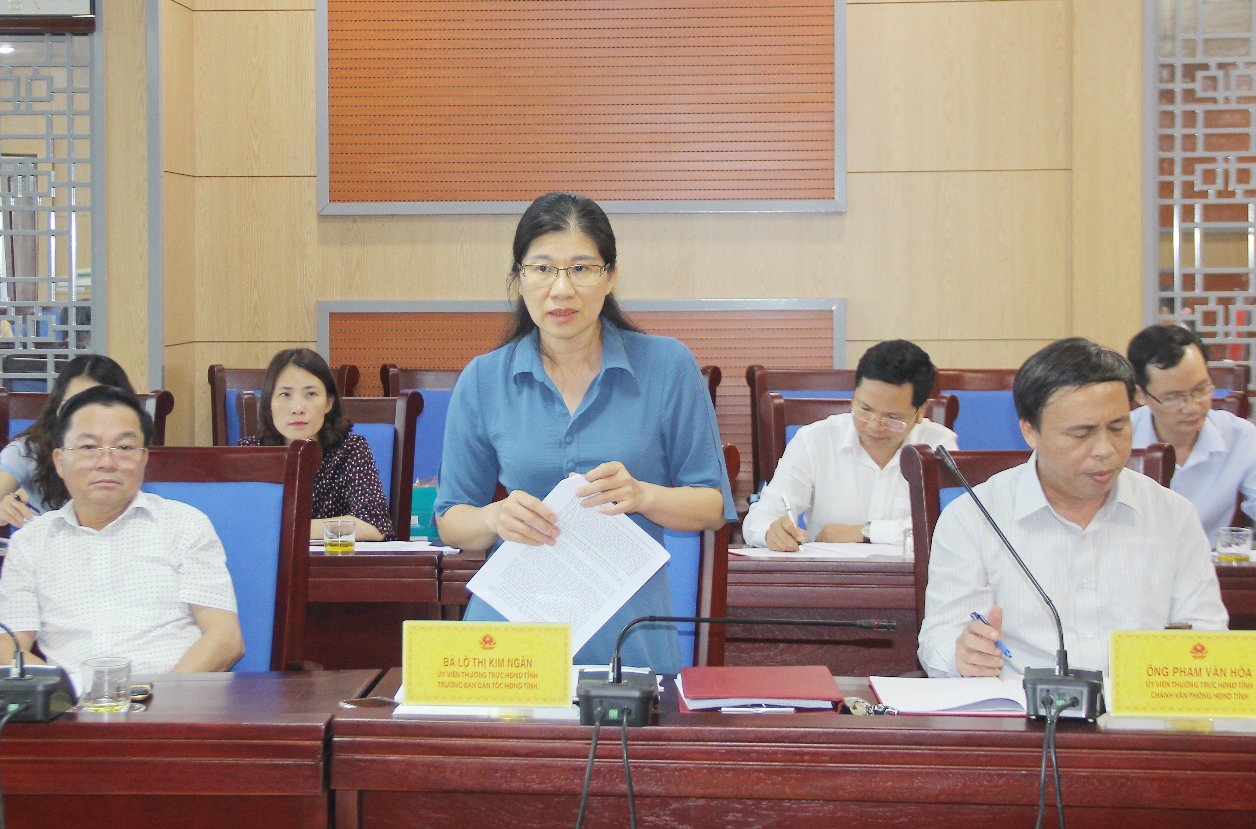 Trưởng ban Dân tộc HĐND tỉnh Lô Thị Kim Ngân. Ảnh: Mai Hoa