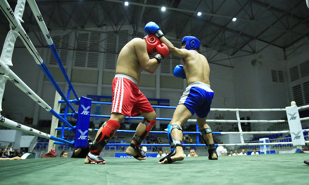 Ở trận chung kết cuối cùng hạng cân 81kg nam, VĐV Nguyễn Tài Anh đối đầu với VĐV Trần Tuấn Anh của đoàn Đồng Nai. Ảnh: Hải Vương
