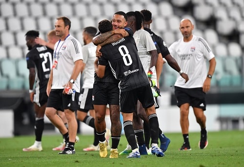 Lyon gây bất ngờ khi loại Juve. Ảnh: Getty.