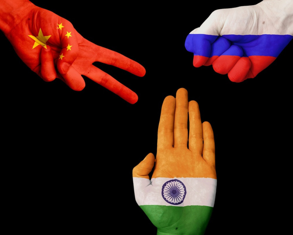 Cơ chế hợp tác ba bên Nga Trung Quốc Ấn Độ được kỳ vọng tạo ra tam giác chiến lược. Ảnh minh họa Interne
