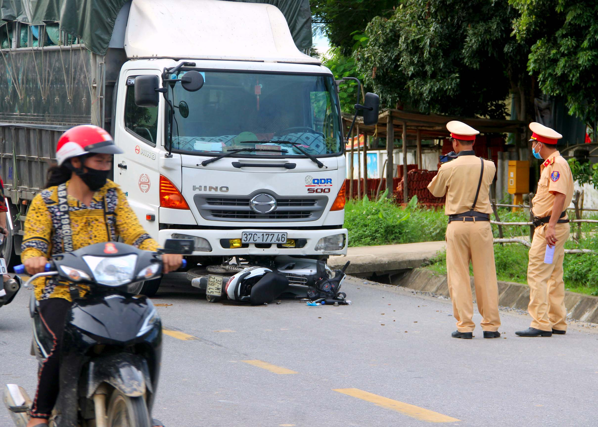 Hiện trường vụ tai nạn. Ảnh: Quang An