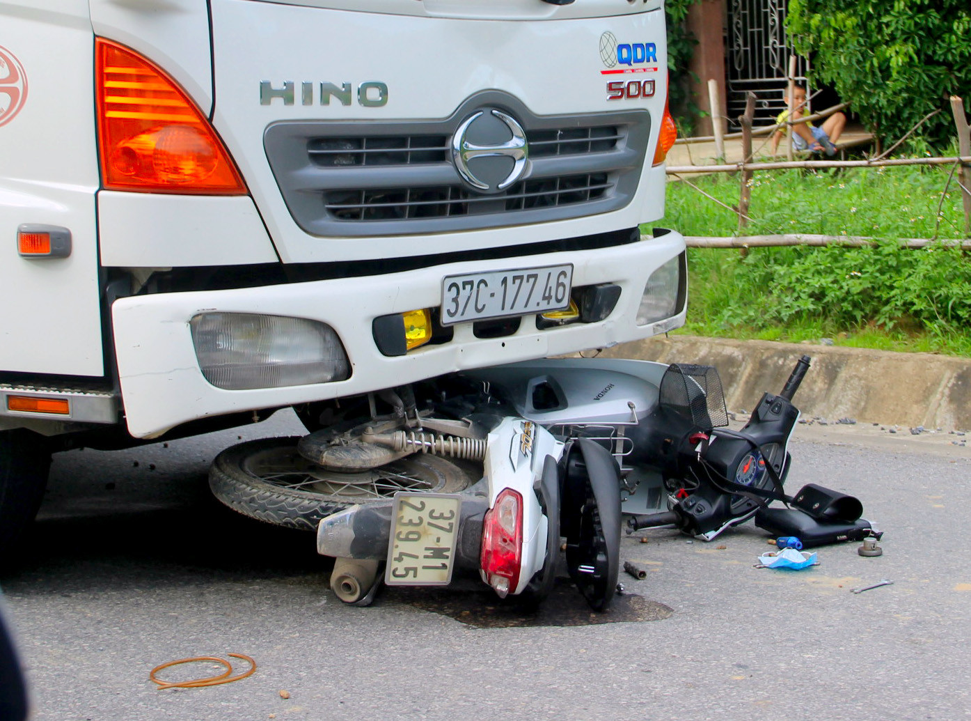 Hiện trường vụ tai nạn. Ảnh: Quang An