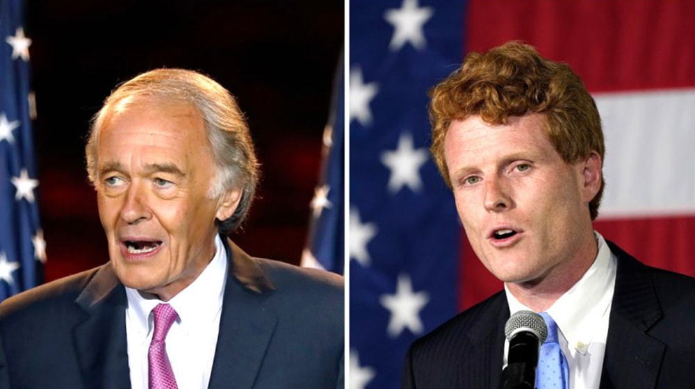 Ông Joe Kennedy III tuyên bố sẽ ủng hộ đối thủ Ed Markey. Ảnh: NTD