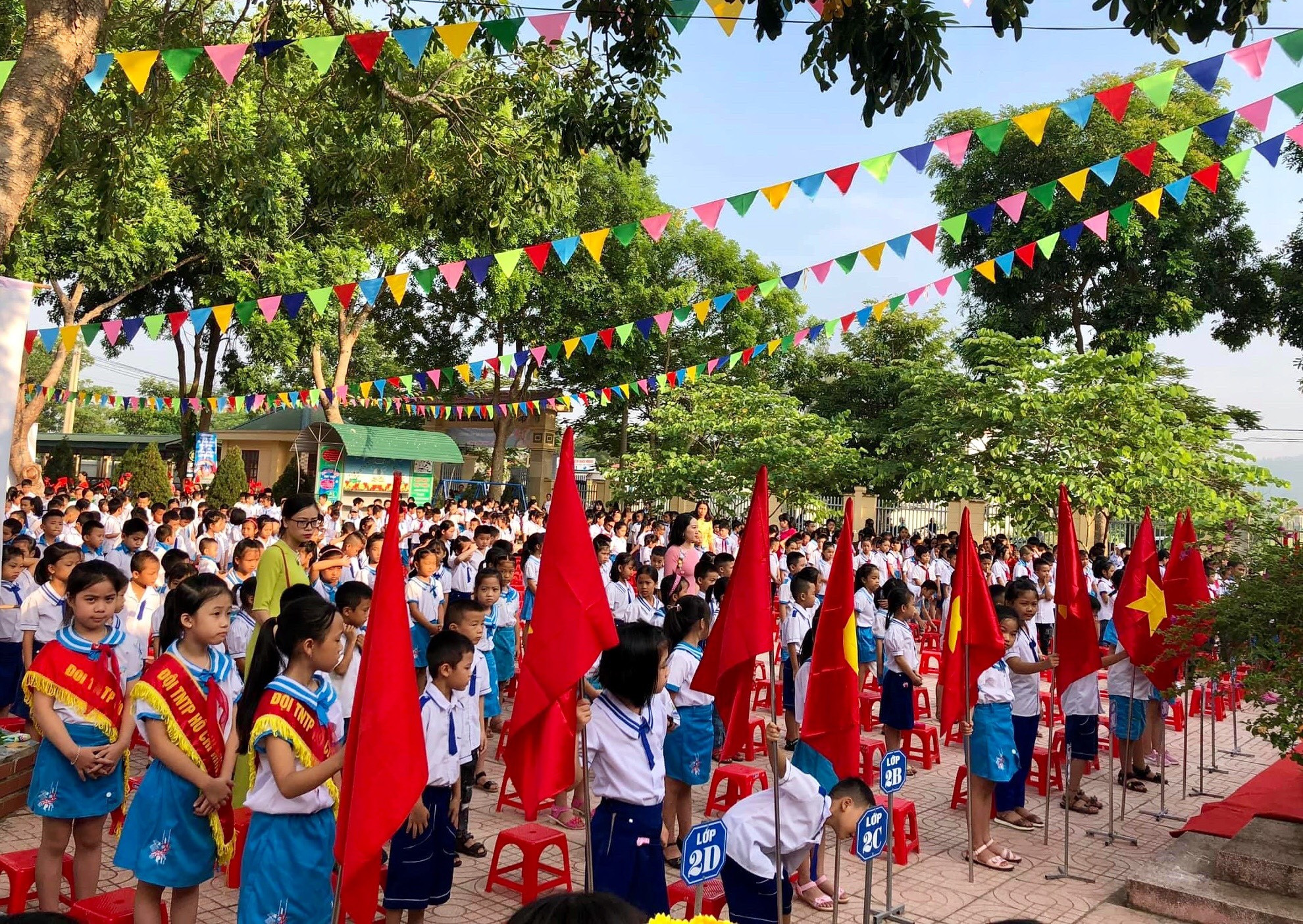 Lễ khai giảng năm học mới tại trường Mầm non Long Sơn Thị xã Thái Hòa.