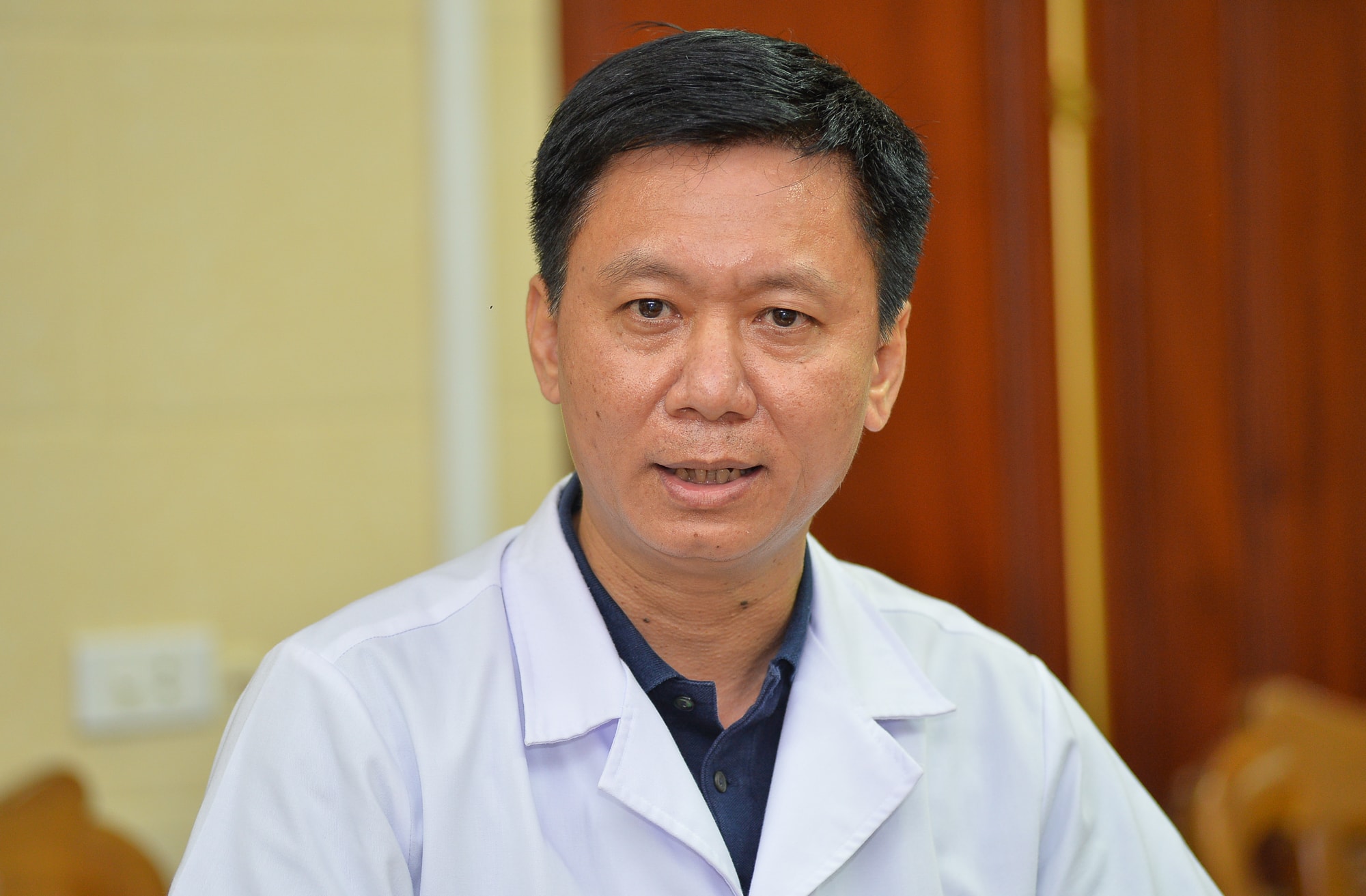 Bác sĩ CK2 Trịnh Xuân Nam - Trưởng đoàn công tác y tế Nghệ An tăng viện cho Đà Nẵng. Ảnh Thành Cường
