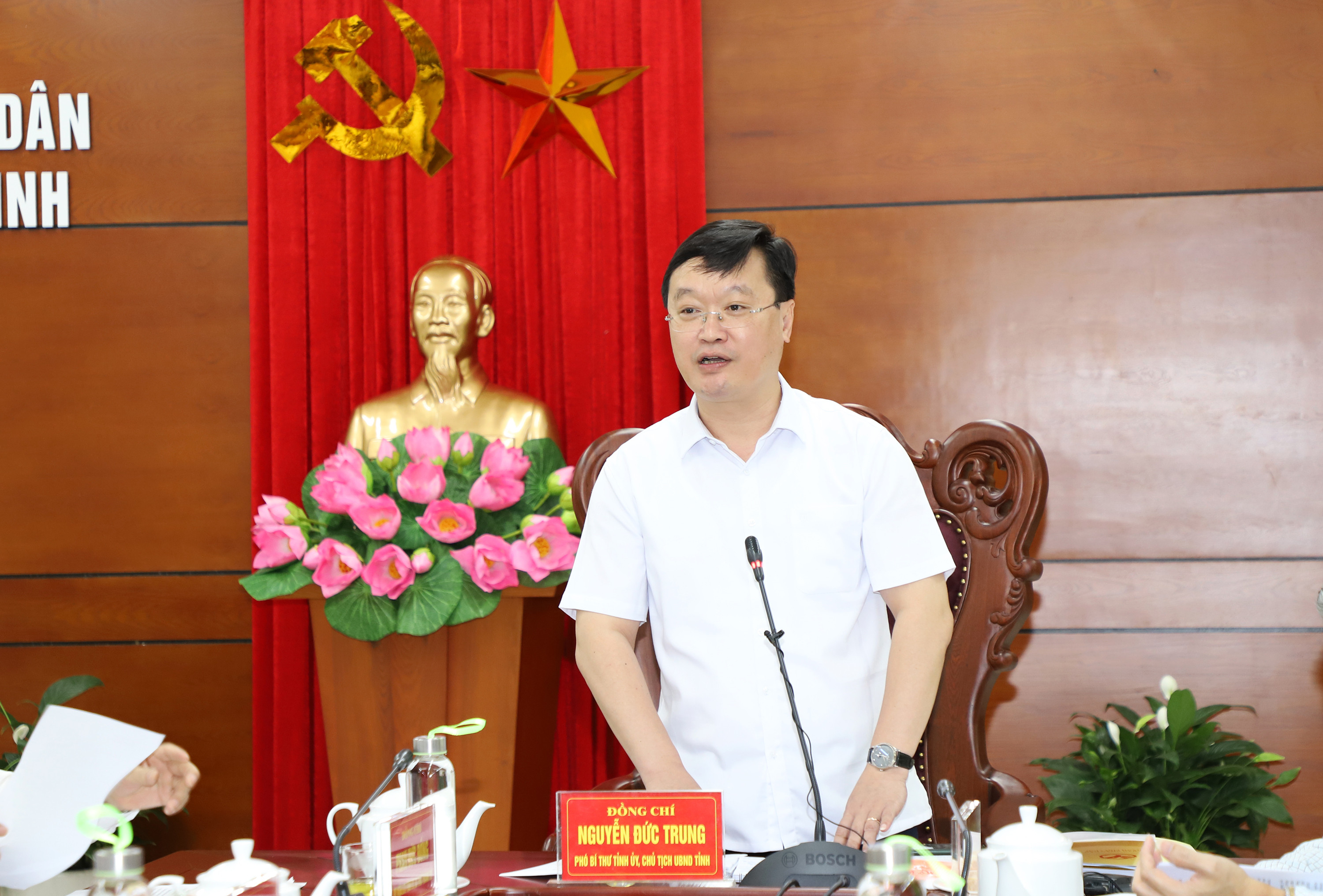 Đồng chí Nguyễn Đức Trung - Chủ tịch UBND tỉnh cho rằng, tỉnh Ảnh: Phạm Bằng
