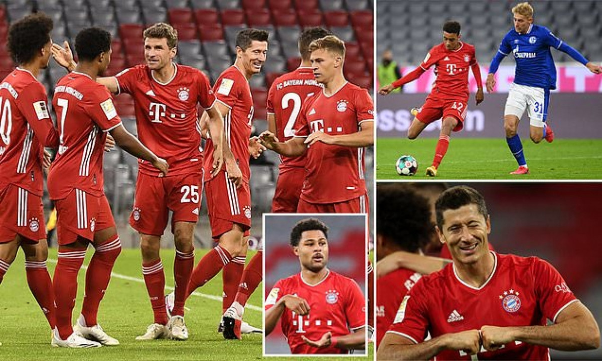 Bayern Munich khởi đầu mùa giải mới bằng màn vùi dập Schalke. (Ảnh: Daily Mail)