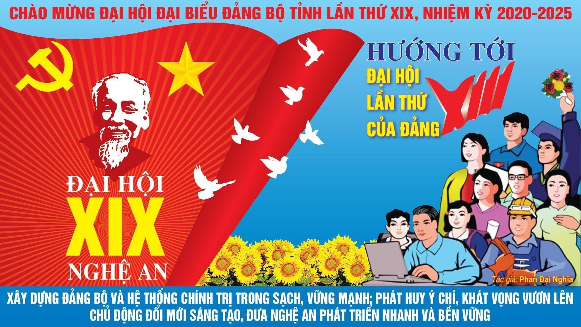 Tranh cổ động chào mừng đại