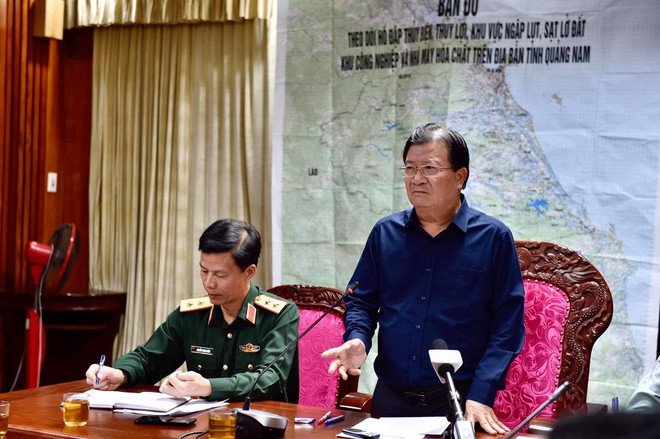 Phó thủ tướng Trịnh Đình Dũng thông tin về vụ sạt lở nghiêm trọng vùi lấp 53 người ở Quảng Nam. 