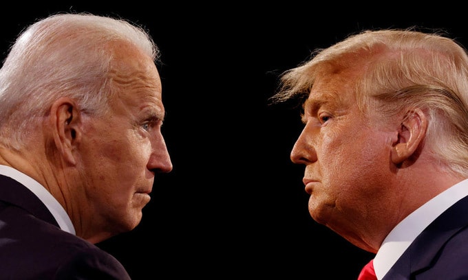 Ứng viên đảng Dân chủ Joe Biden (trái) và ứng viên đảng Cộng hòa Donald Trump. Ảnh: AFP.