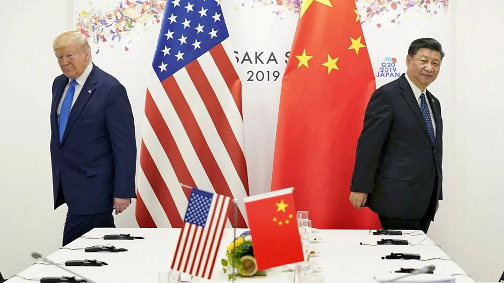 Tổng thống Mỹ Donald Trump và Chủ tịch Trung Quốc Tập Cận Bình tại cuộc họp song phương bên lề Hội nghị Thượng đỉnh G20 tại Nhật Bản vào tháng 6, 2019 (Ảnh: France 24)