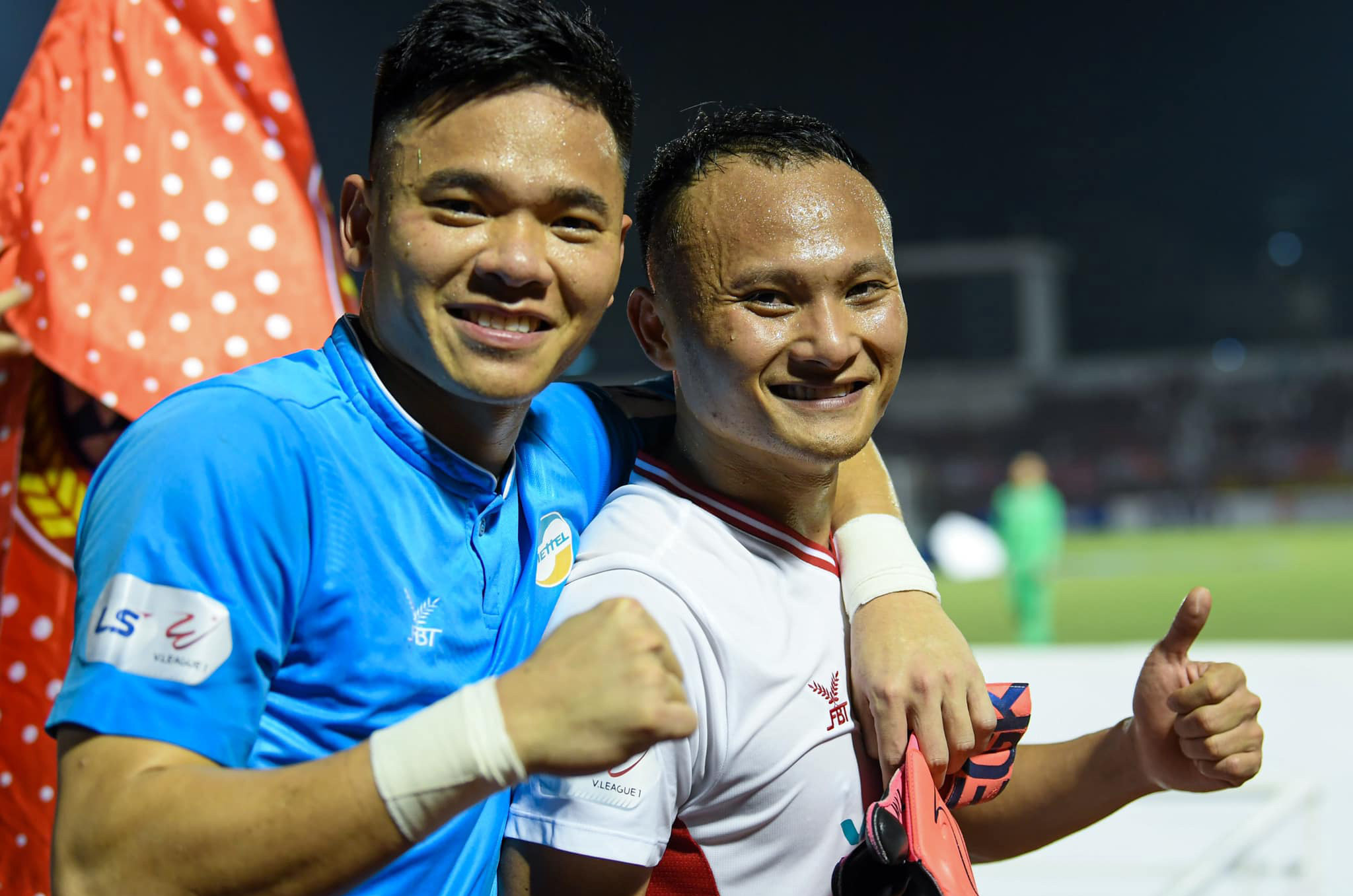 Tiền vệ Nguyễn Trọng Hoàng vô địch V.League trong 3 màu áo khác nhau là SLNA, Bình Dương và Viettel - đây là kỷ lục của giải đấu. Ảnh: Mạnh Quân