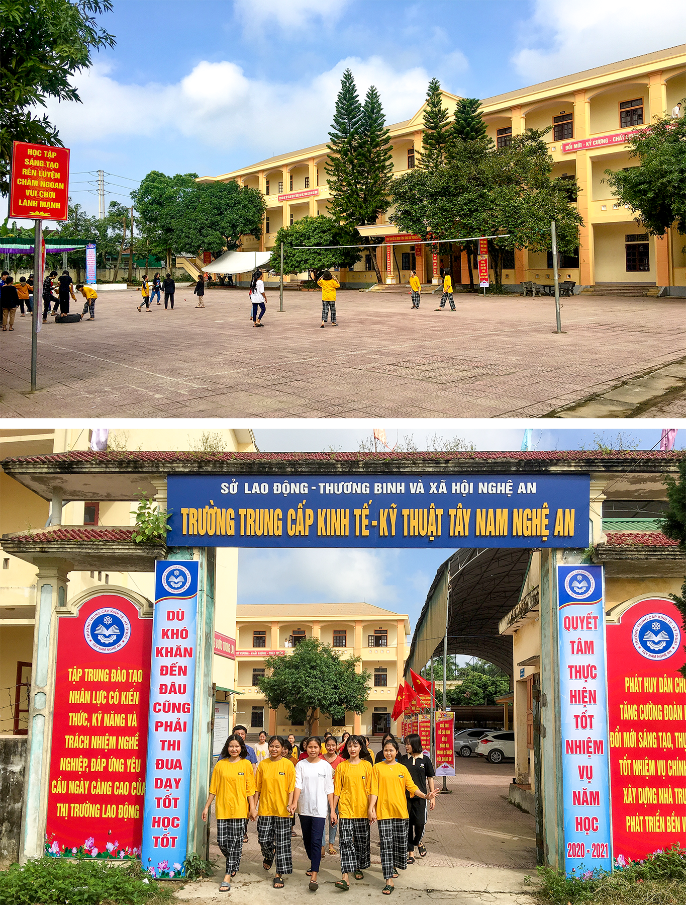 Học viên trường Trường Trung cấp kinh tế - kỹ thuật Tây Nam Nghệ An luôn phấn khởi, tự hào khi được học dưới mái trường với bề dày 35 năm đào tạo.