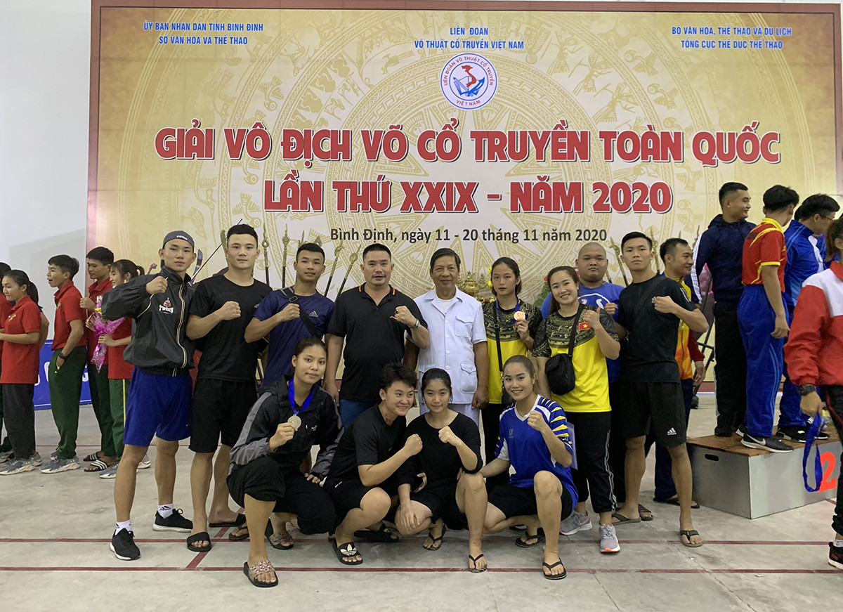 Các VĐV Nghệ An tham dự Giải vô địch Võ Cổ truyền toàn quốc 2020. Ảnh: NVCC