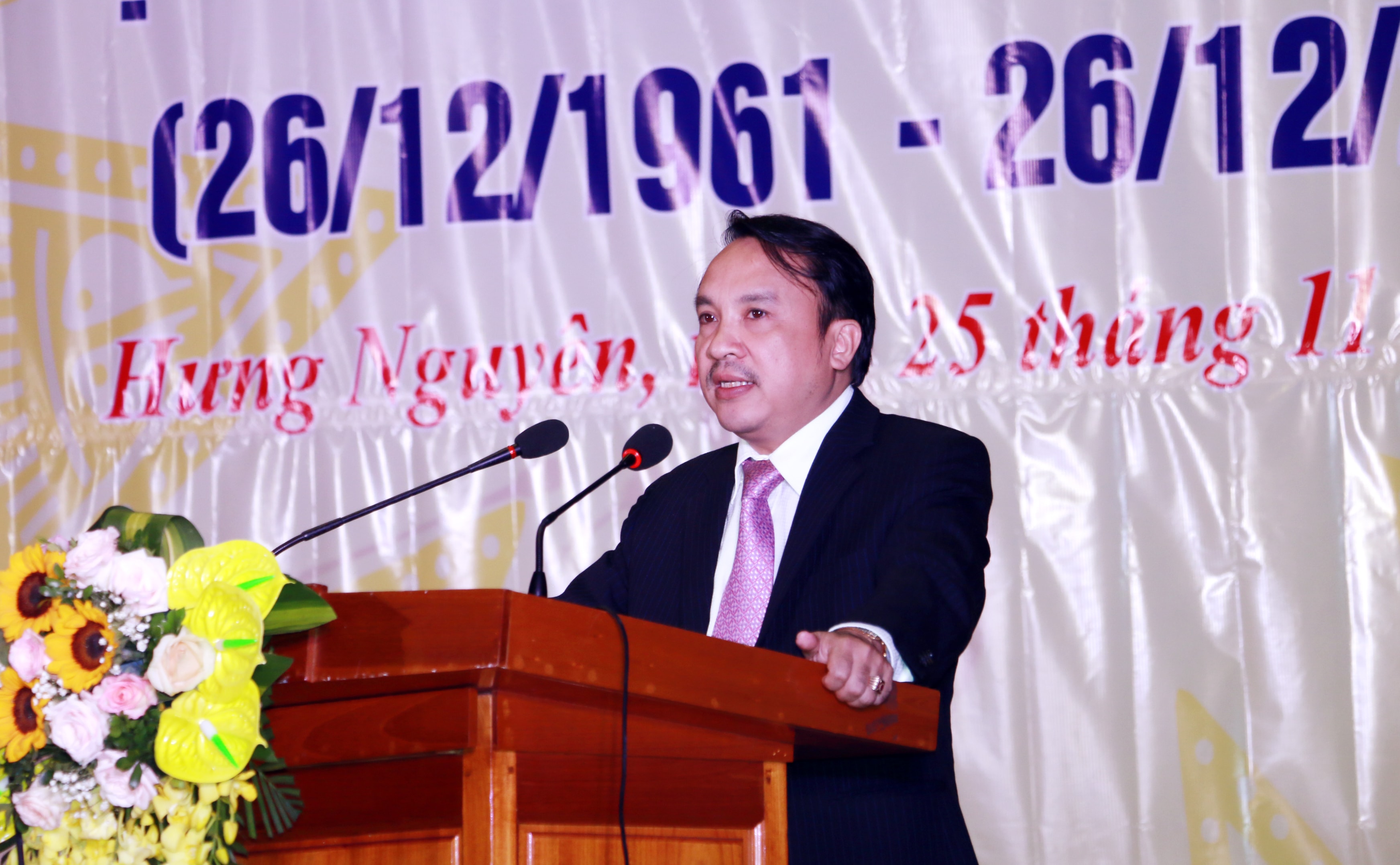 Đồng chí Dương ĐÌnh Chỉnh phát biểu tại lễ phát động. Ảnh: MH.