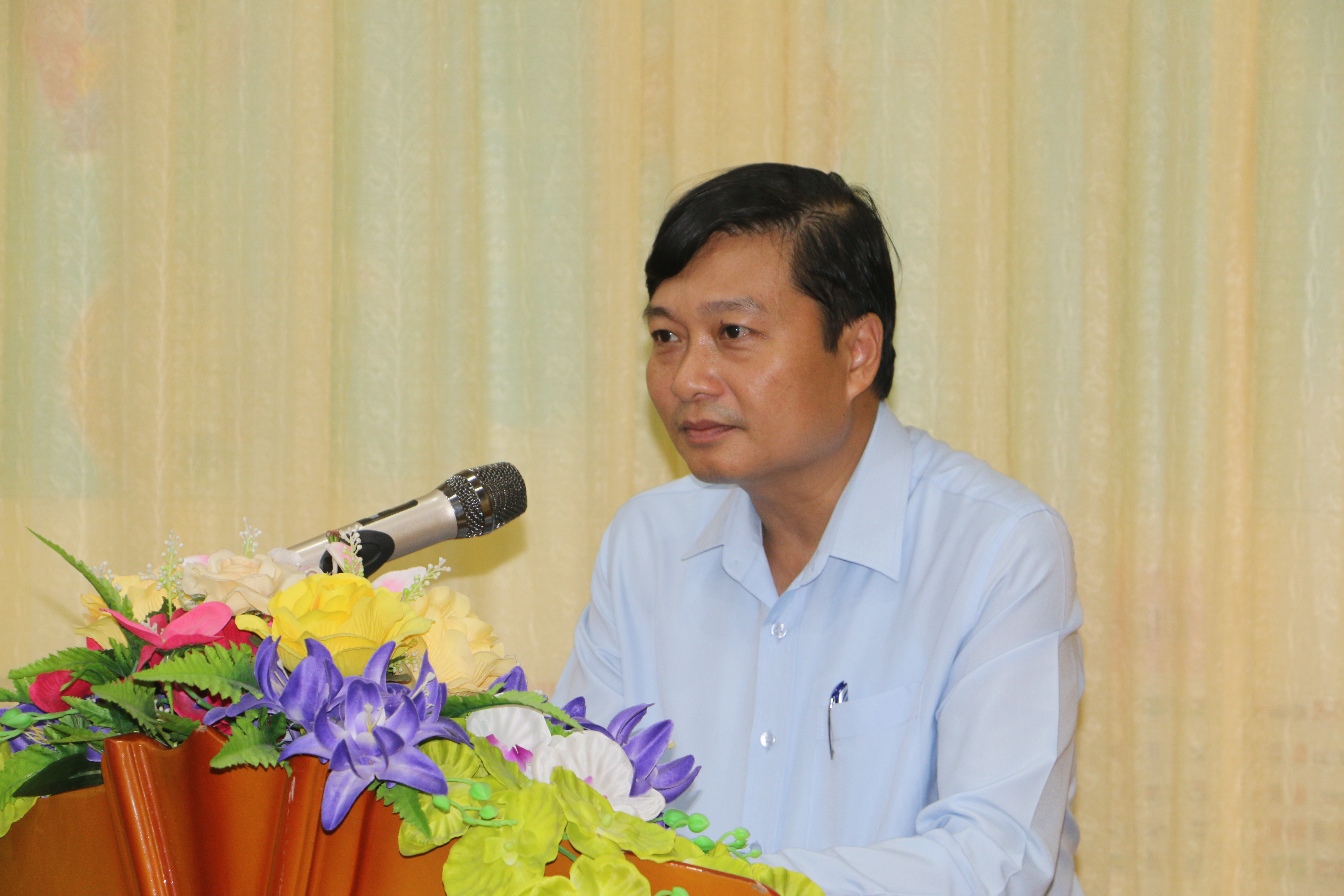 Đồng chí Lê Hồng Vinh phát biểu tại hội nghị. Ảnh: An Quỳnh